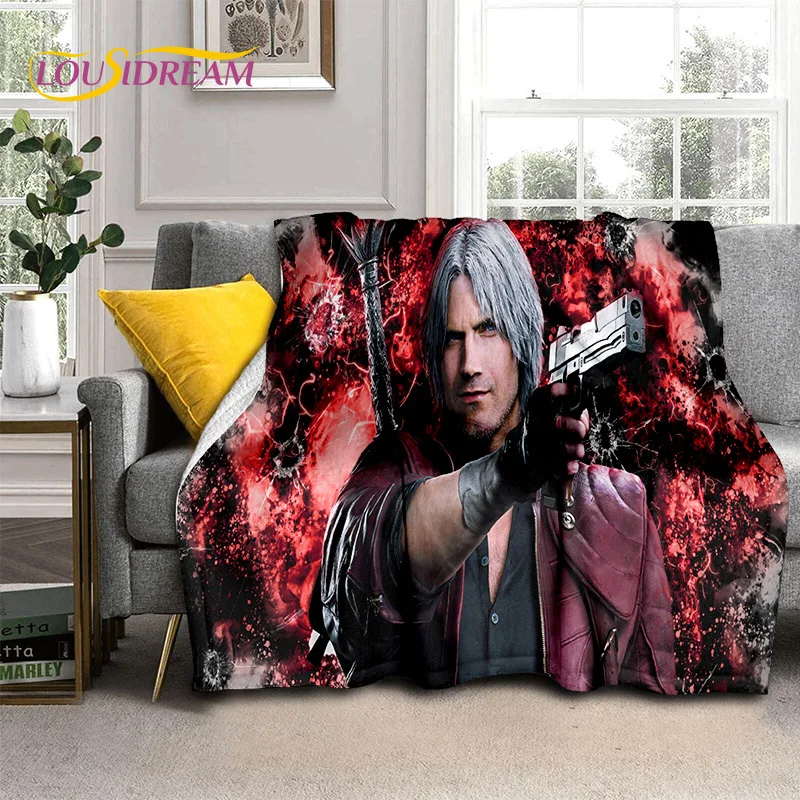 D-Devil May Cry Games DMC Gamer HD Blanket,Soft Throw Blanket for Home Bedroom Bed Sofa Picnic Travel Office Cover Blanket Kids