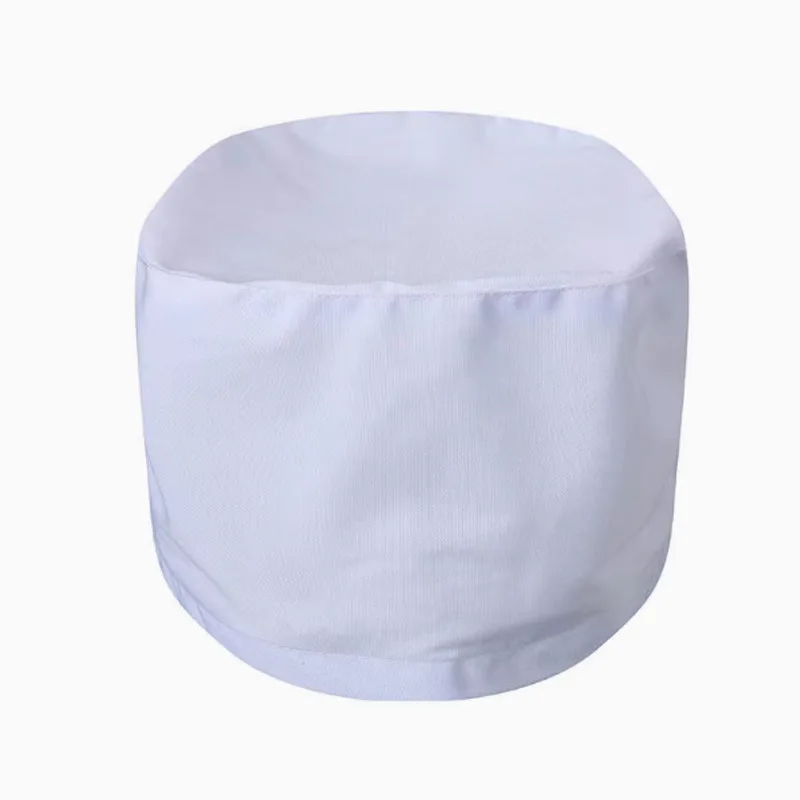Chapeau médical rond uniforme avec élastique pour médecins et infirmières, en coton blanc, hygiène, laboratoire, atelier, chapeau professionnel médical