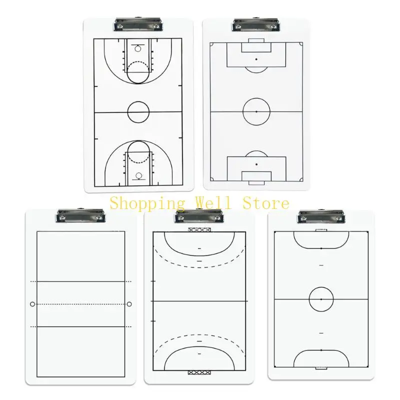 KX4B Coaching Board Basketball Dry Erases Board with Whiteboard Markers for Coaches