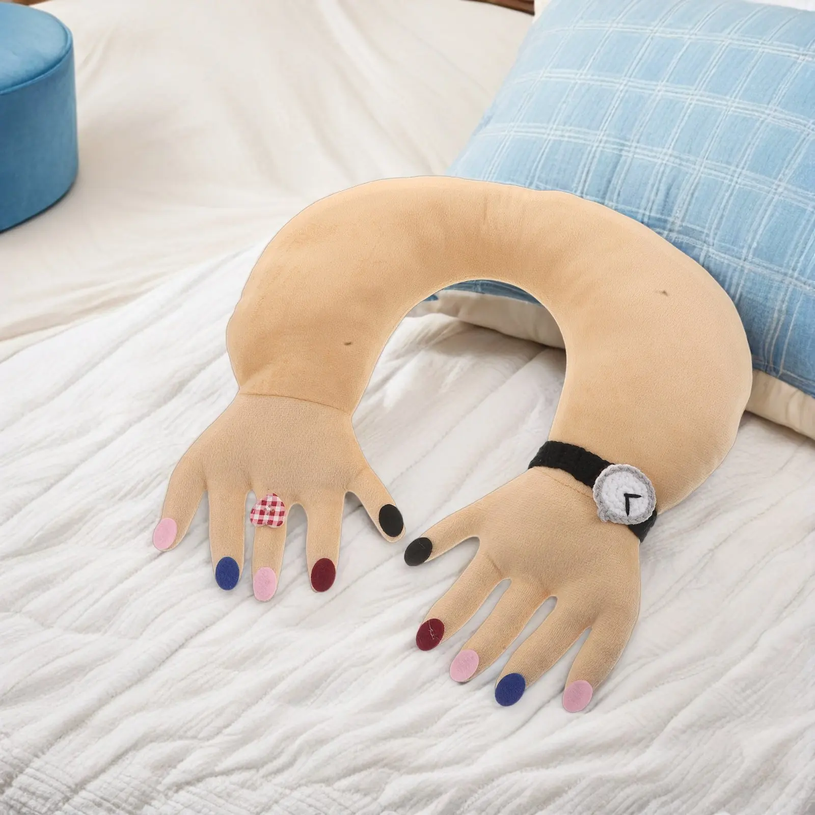 

Creative Hand-Shaped U-Shaped Neck Pillow for Airplane Car Travel Ergonomic Support Compact Portable Nap Pillow Novelty Travel