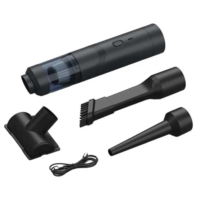 

【ESSENTIALS】Беспроводной автомобильный пылесос 19000Pa 4-в-1, портативный, с перезаряжаемой батареей (некоторые аксессуары черного цвета)