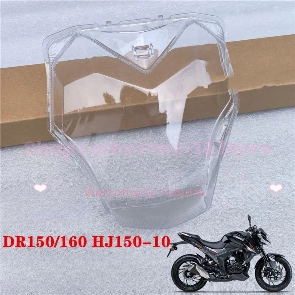 Motorcycle Headlight Glass Cover Clear Lens Housing for DR150 160S HJ150-10 HJ150-10A
