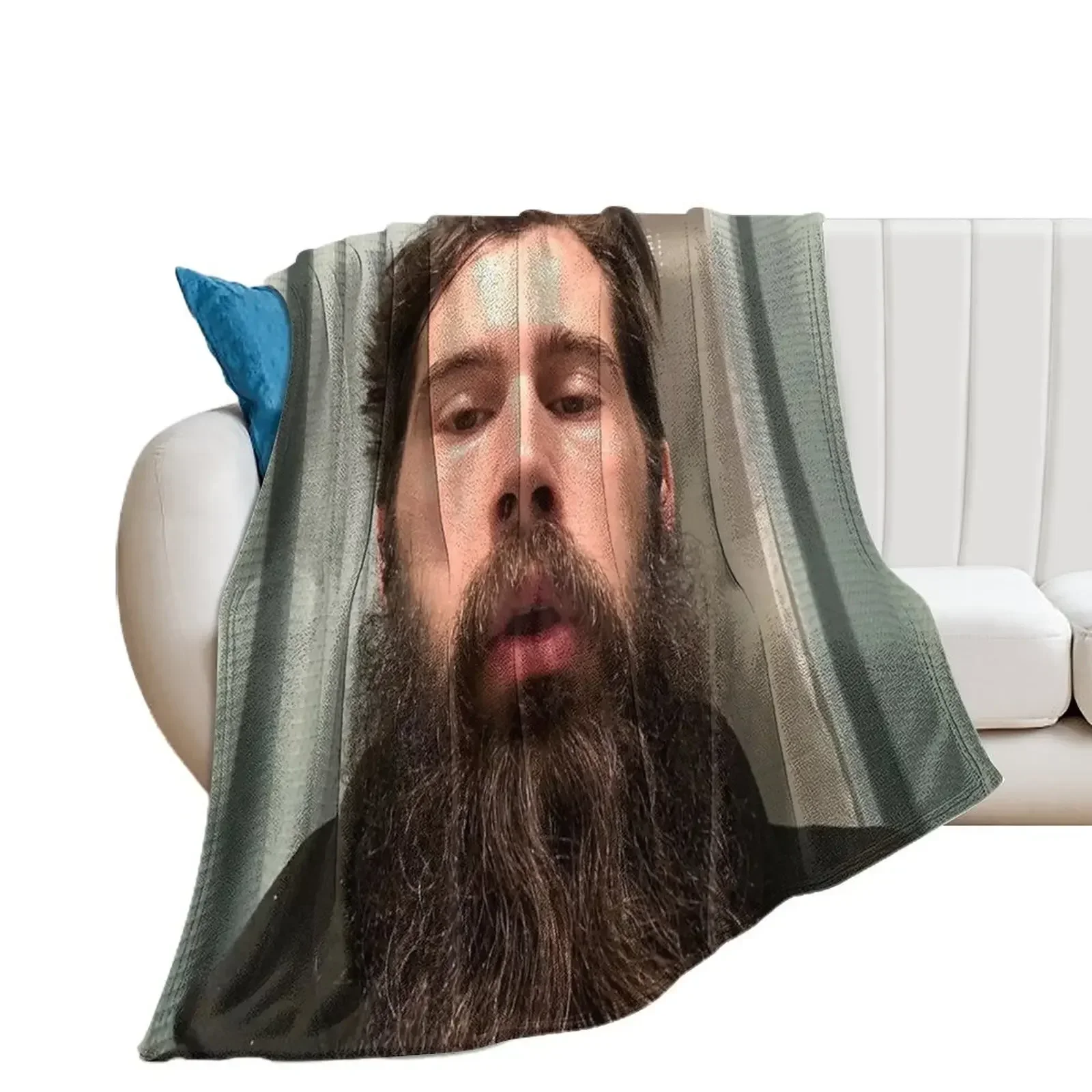 Nick The Beard Mullen Throw Blanket blankets ands Camping Blankets