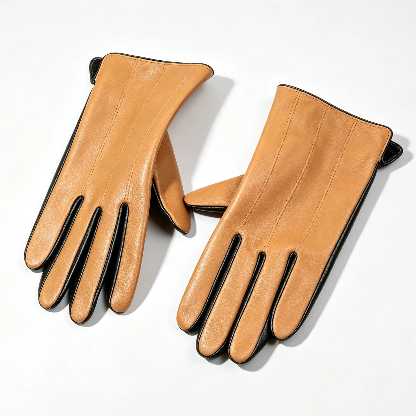Men's Retro 100% Real Leather Full Finger Motorcycle Gloves Touch Screen Compatible Biker Driving Riding Racing Motobike Gloves