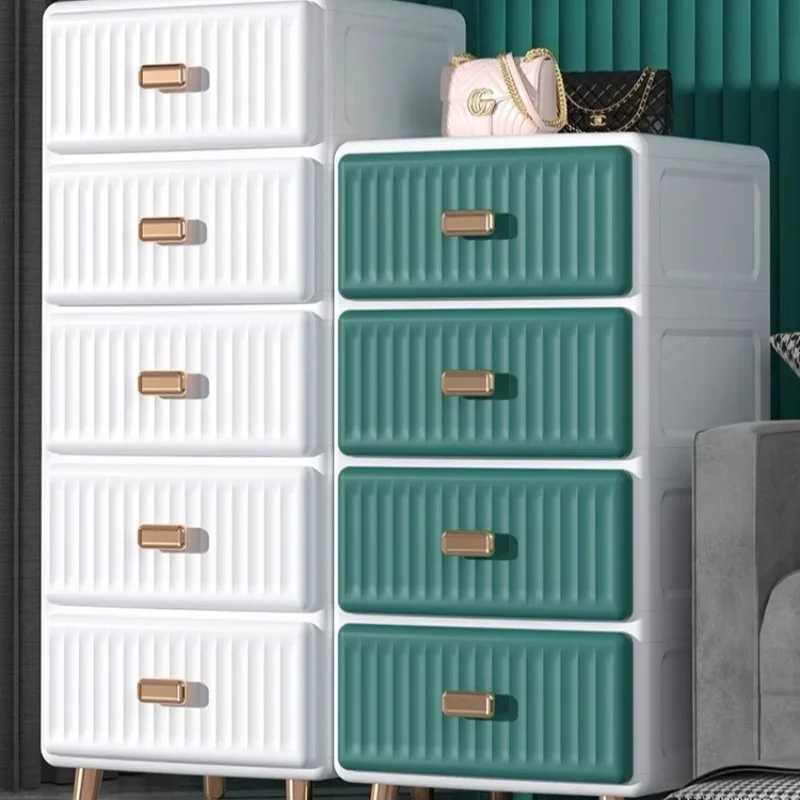 

Plastic Storage Organizer Cabinet Modern Minimalist Stackable Storage Bins for Living Room Bedroom Luxury Drawer Unit