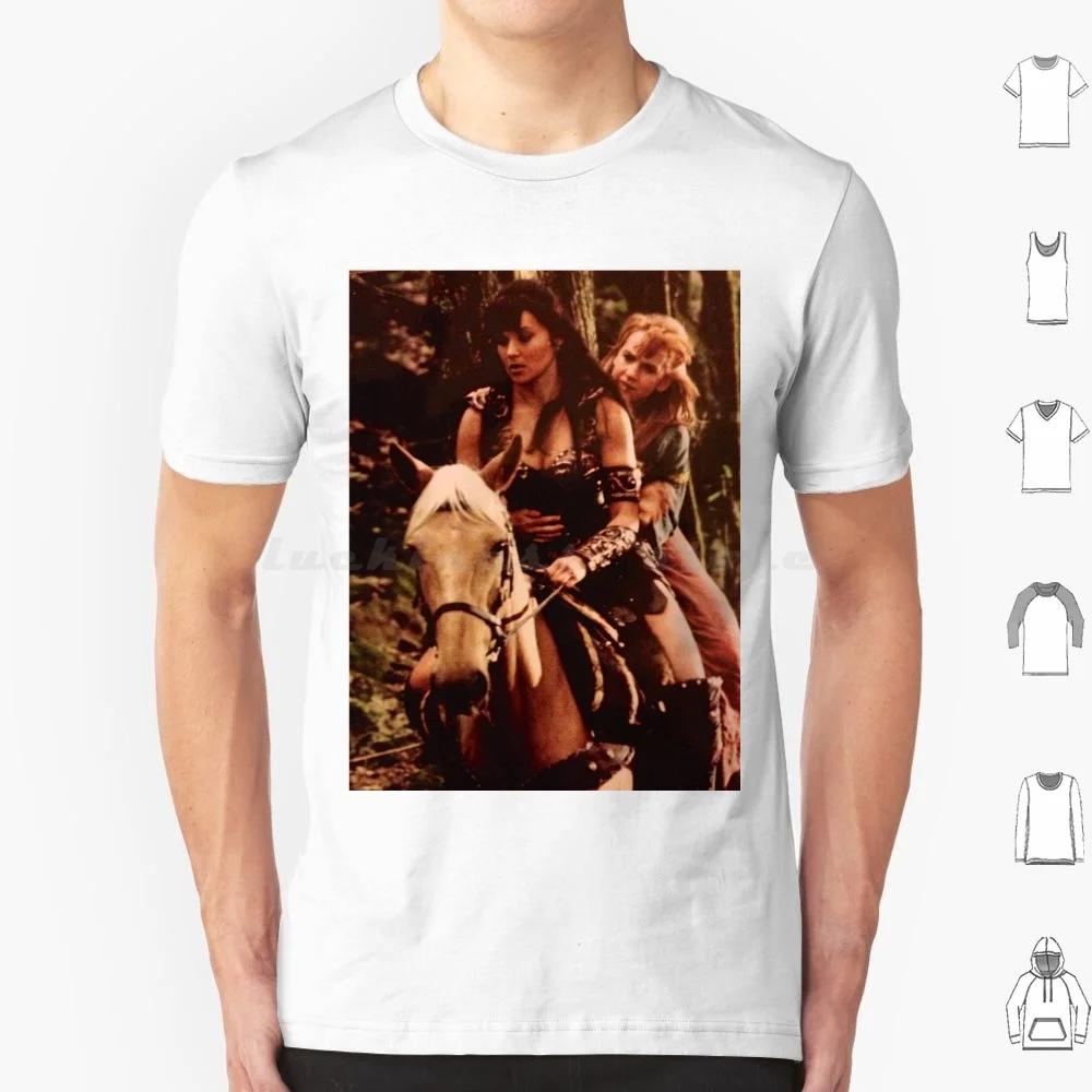 Xena And Gabrielle Vintage Art T Shirt 6Xl Cotton Cool Tee Case Tops Wallets