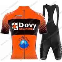 2023 Dovy Keukens FCC Cycling Jersey Set Belgium Team Cycling Clothing Men Kits Road Bike Shirt Suit Bicycle Bib Shorts MTB Wear