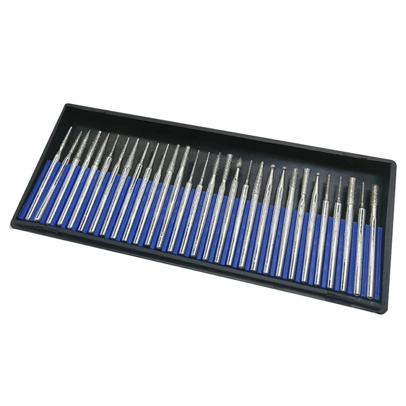 30PCS Grinding Carving Grinder Tool Polishing Electric Grinding Rod Cylindrical Tip Fine 3Mm image 4