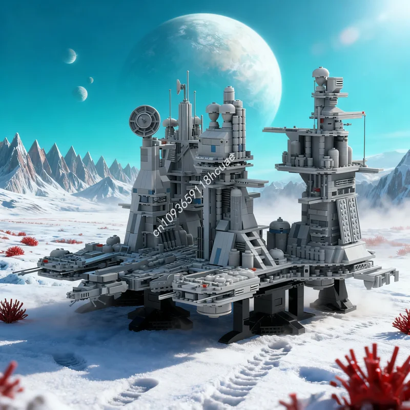 

4281pcs MOC Interstellar Refinery Spaceed Model Building Blocks Architecture Festival Gifts DIY Creative Toy Idea Birthday