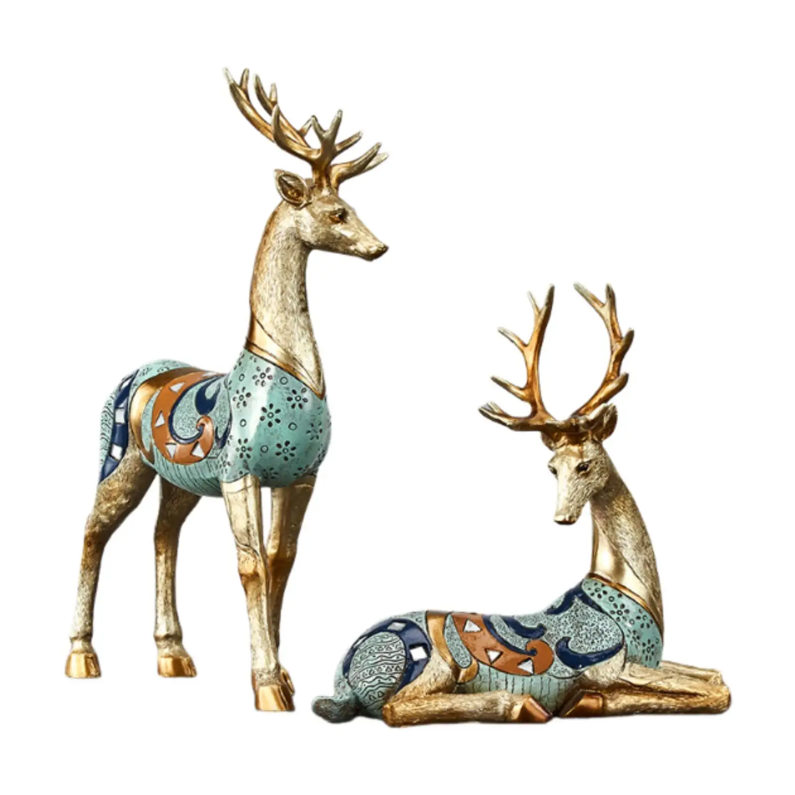

2x пара статуй лося, домашний декор, статуи оленя для спальни, свадьбы, Рождества