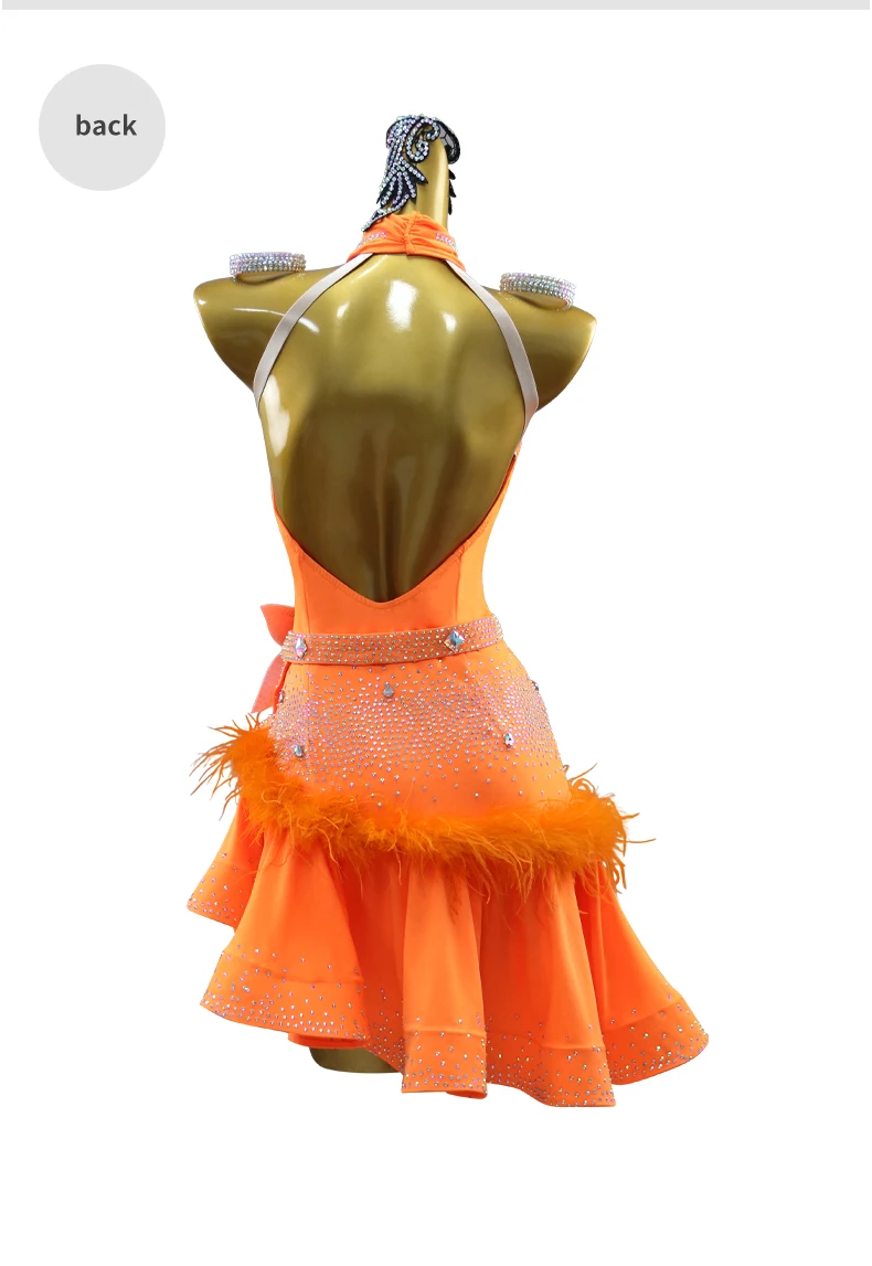 Damen Abendbühnenkostüm Lateinamerikanisches Tanzkleid Mädchen Party-Wettkampf-Rock Ballsaal Erwachsenen-Ballkleidung 2026 Sexy Damenanzug – Detail 10