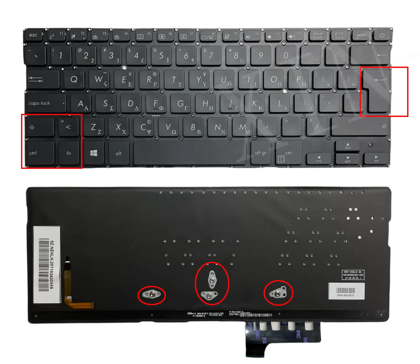 Greek Layout Laptop Keyboard  For ASUS UX331 UX331U UX331UA UX331UAL UX331UN UX331 Πληκτρολόγιο