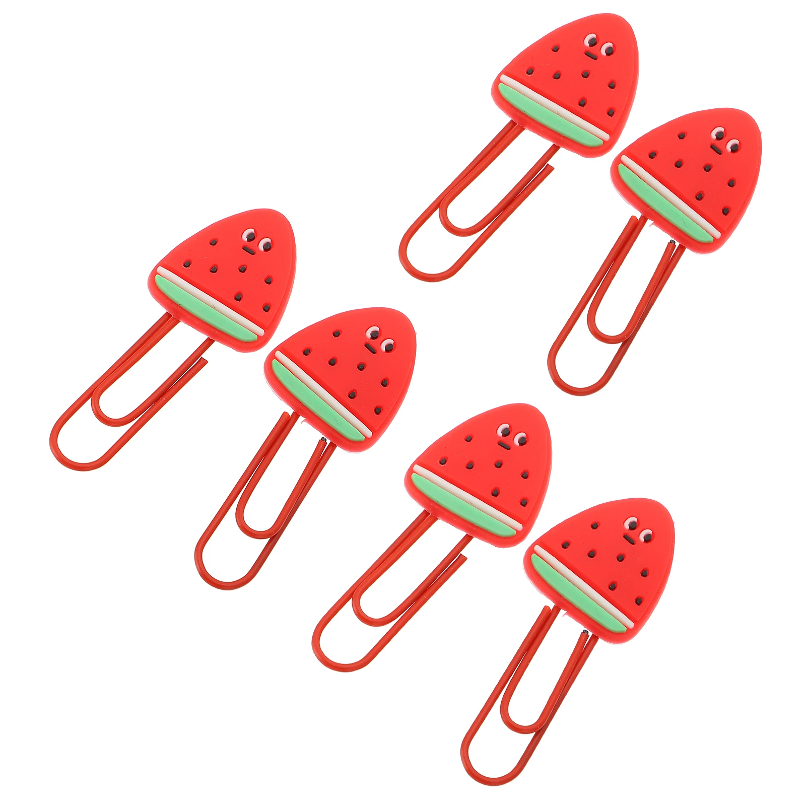 

6pcs Fruit-Shaped Paper Clips Colored Mini Clips For School Office Supplies Household Stationery Decorative Pins For