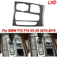 High Quality Carbon Fiber Car Gear Shift Box Panel Frame Trim For BMW F15 F16 X5 X6 15-18 LHD Auto Interior Styling Accessories