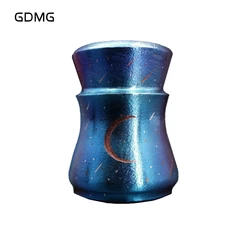 GDMG-Engraved Titanium Screw Orange Peel Meteor Handle Knots can be easily replace Shaving Brush Handled