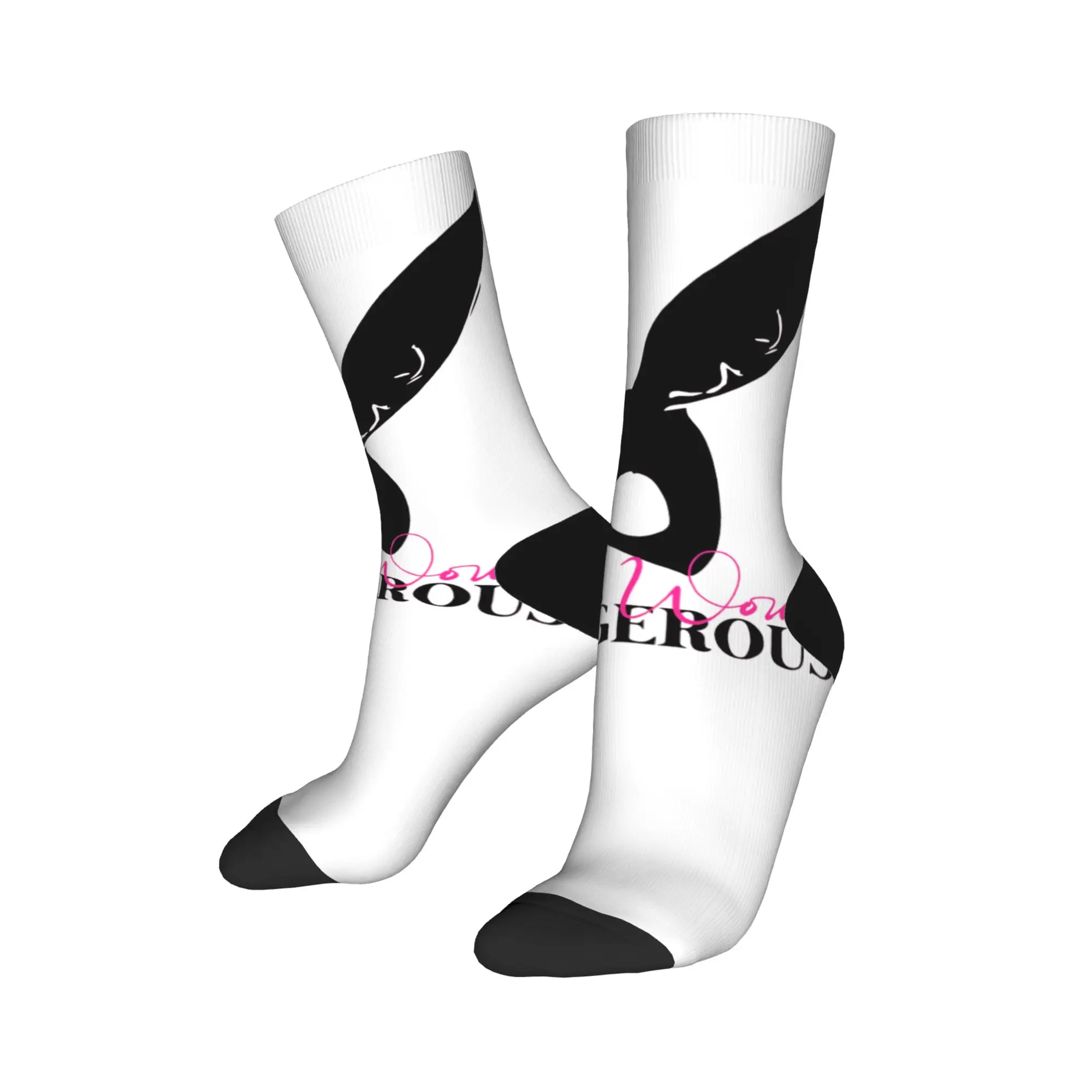 Arianas  Socks Grandes DANGEROUS WOMEN  Printed Stockings Anti Slip Men's Socks Medium Soft Autumn Funny Running Sports Socks