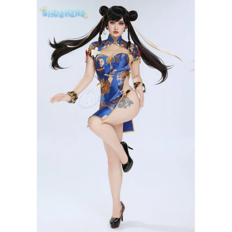 

Chu-li sexy cheongsam cosplay costume color set black prop wristband bracelet for Halloween party