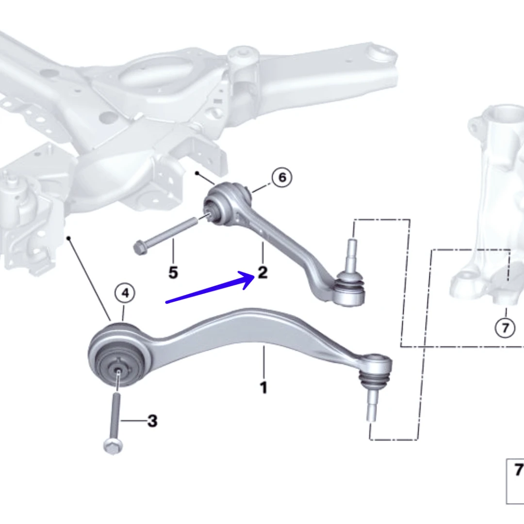 3 시리즈 G20 G21 G28용 오리지널 컨트롤 암 31106894661 31106894662 31106888855 31106888856 31106898071 31106898072
