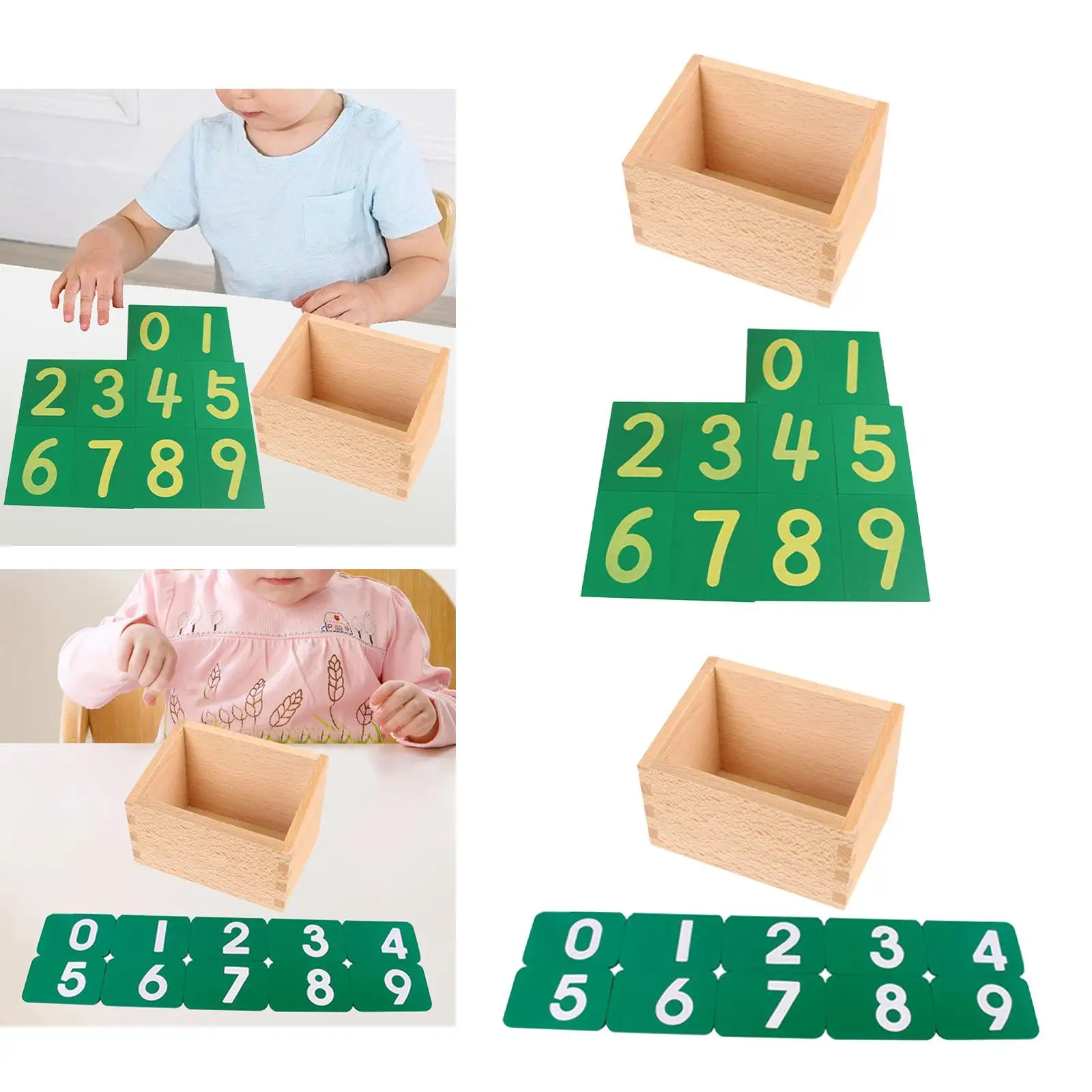 Brinquedo de aprendizagem montessori brinquedo básico matemática aprendizagem segura 0-9 cartões de aprendizagem cartões de número de matemática para 0-2 anos de idade centro de aprendizagem