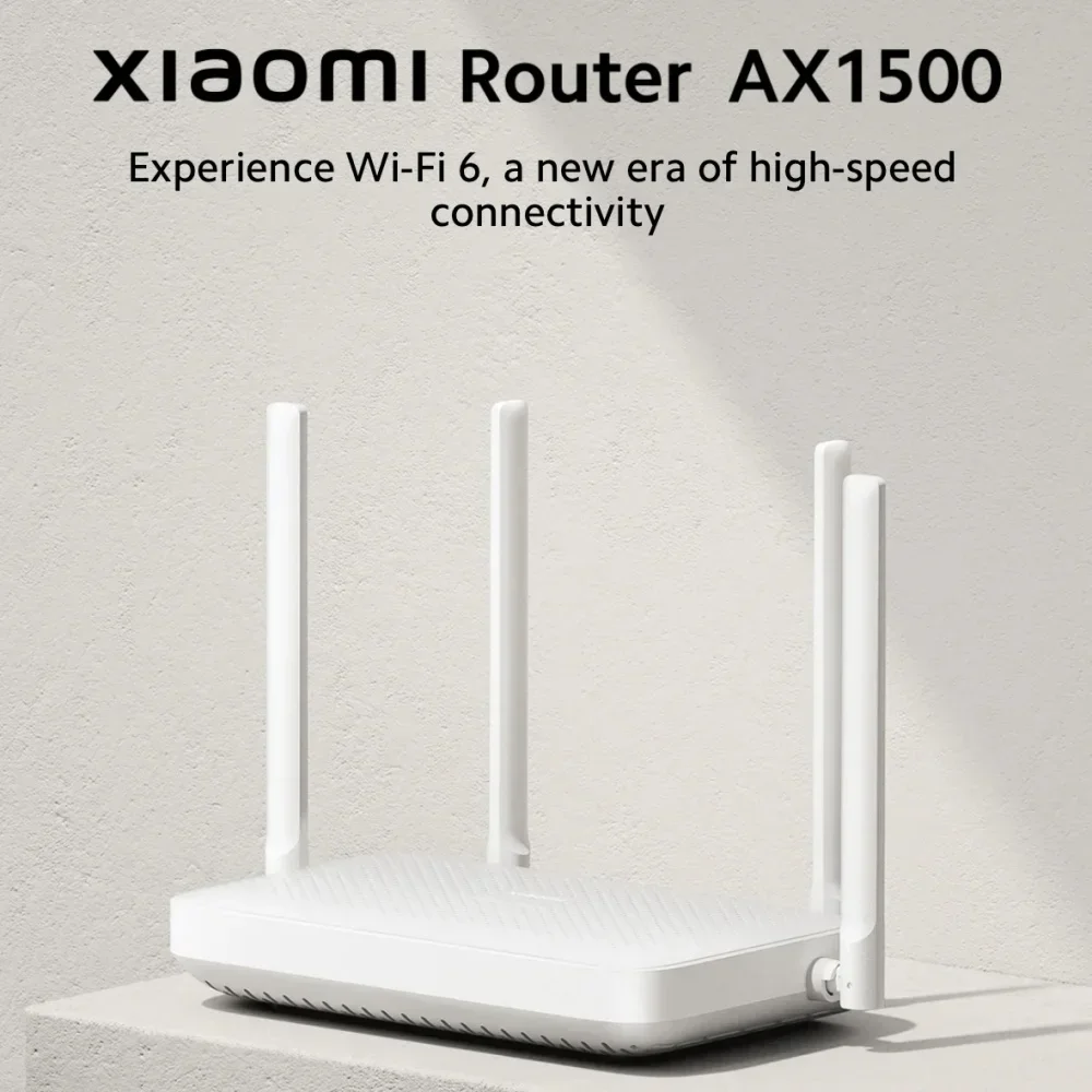 XIAOMI MI Router AX1500 2.4G/5.0GHz WiFi 6 Dual Band Mesh WiFi 6 Repeater Children Online Protection APP Control