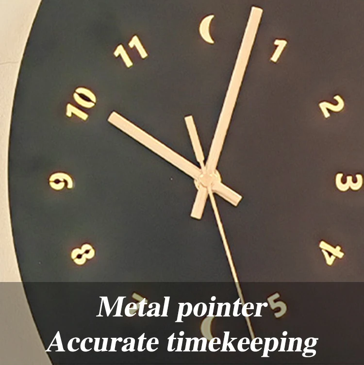 Corner Wall Clocks Modern Luxury Clock Wall Art Decoration Clocks Living Room Silent Mechanism Watch with Light Aesthetic Decor