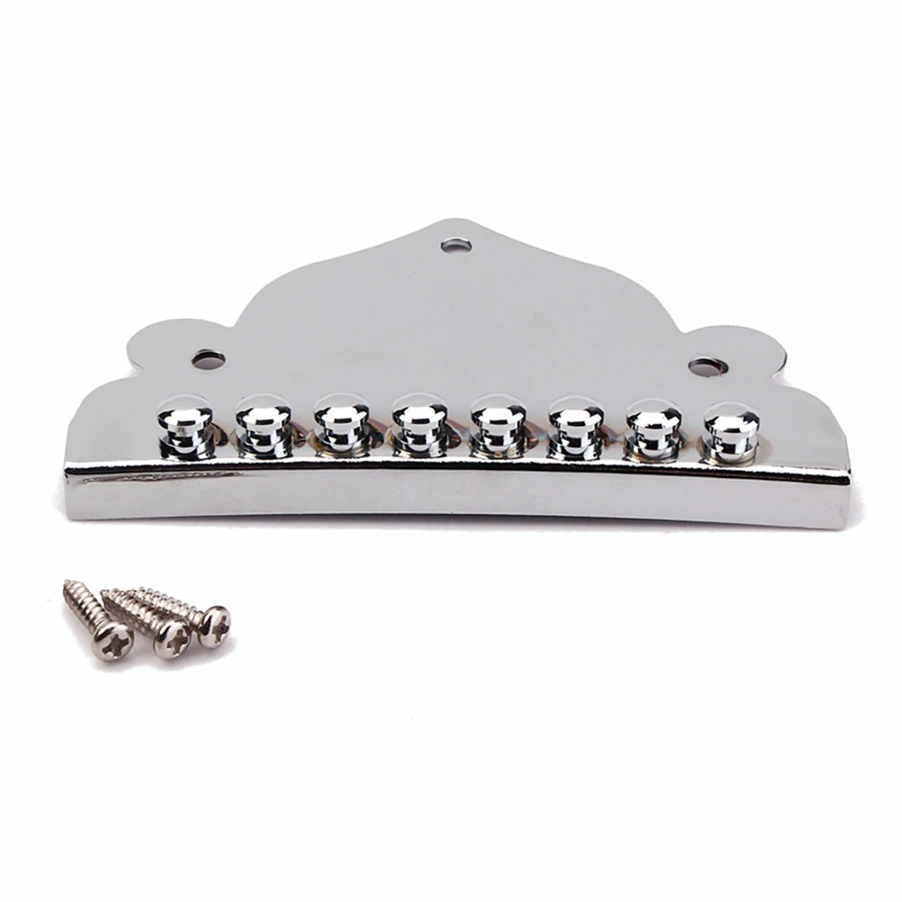

Pull Plate Guitar Tailpiece with Screws Earth Tones Mandolin Part Replacement Triangle Plated Maker
