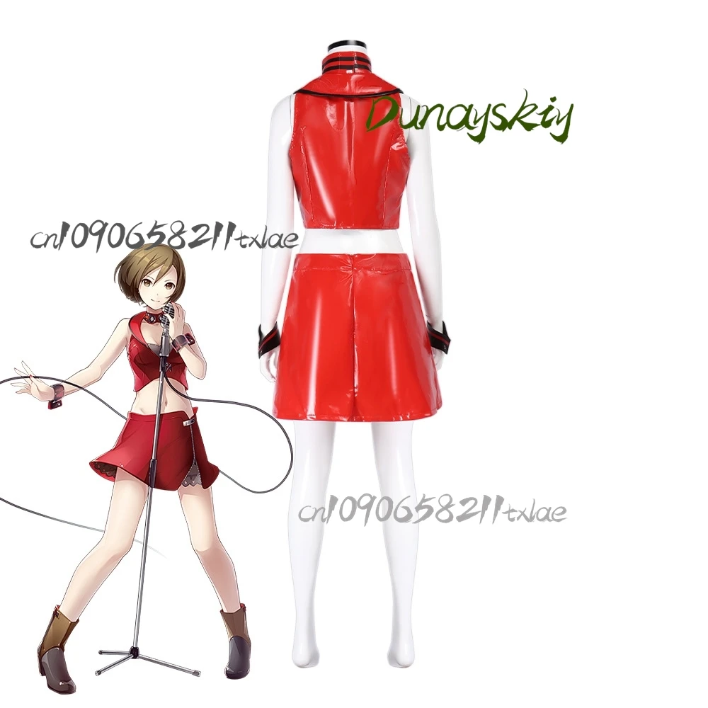 أزياء Project Sekai Vocaloid3 V3 Meikooo التأثيرية ملحقات شعر مستعار فستان أحمر مثير لوليتا مرحلة الحفلات الرائعة Jirai Kei Halloween Cos