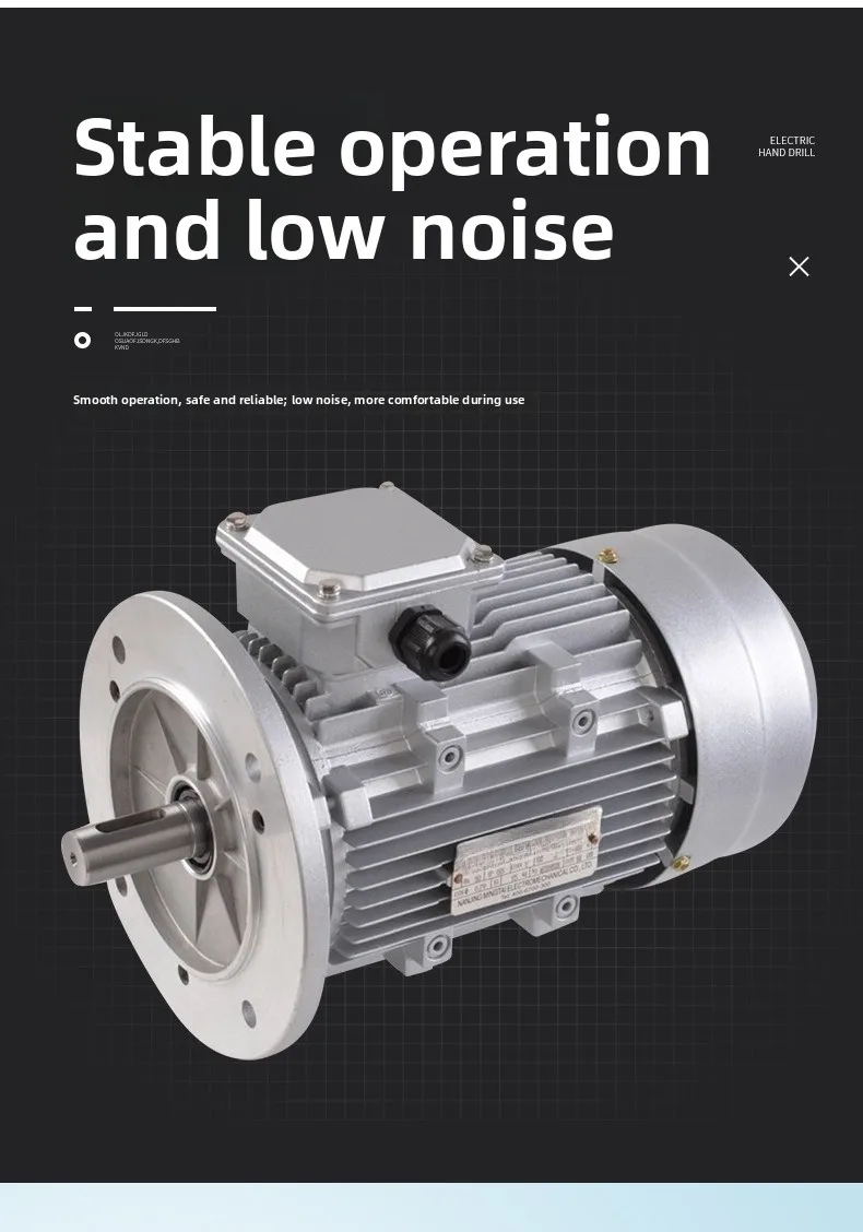 Vertical Aluminum Shell Three Phase Asynchronous Motor MS Series 1.1KW 2P AC Motor Equipped With Gear Reducer
