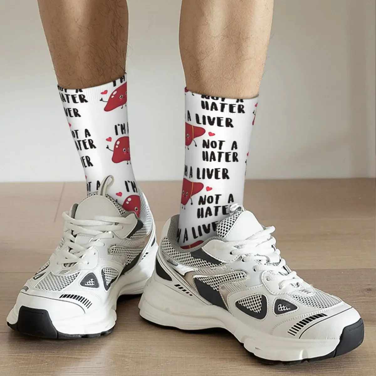 I'm A Liver, Not A Hater. Socks Harajuku Sweat Absorbing Stockings All Season Long Socks Accessories for Unisex Gifts