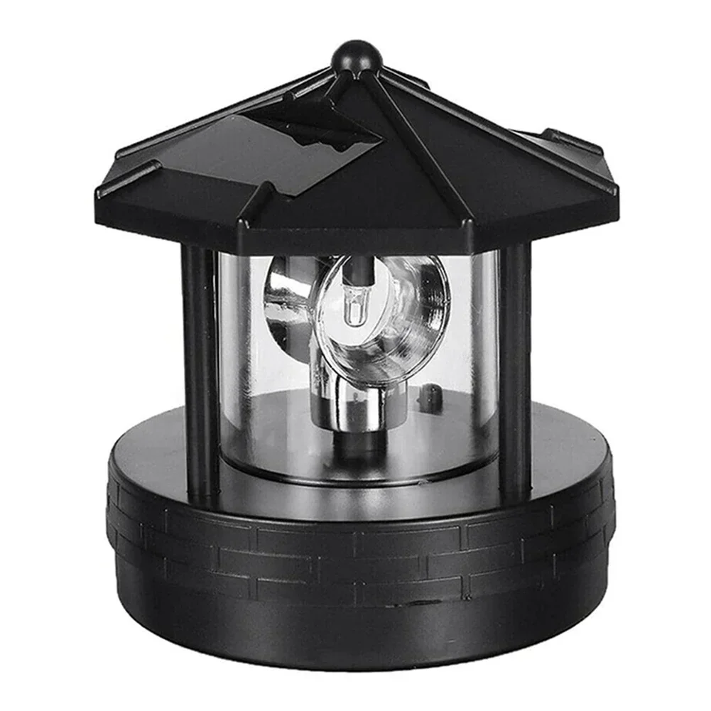 Solar Rotating Lighthouse LED Solar Lights 360-degree Rotating Landscape Lamp Beacon Beam Lamp For Garden Yard Street Light