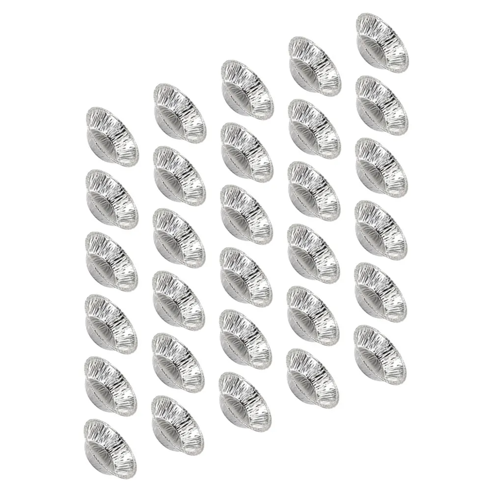 

Egg Baking Mold Tin Foil Tart Tray Disposible Tins Molds Plate Mini Pans Silver