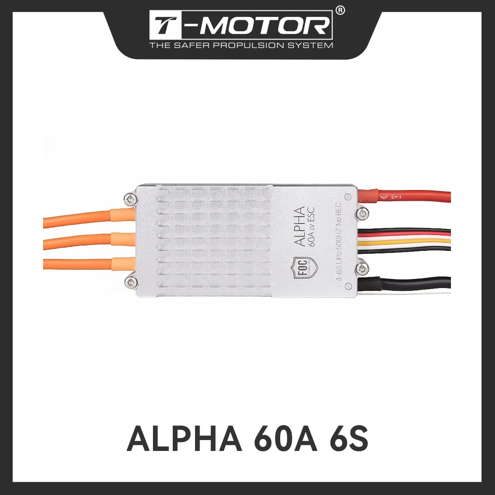 

T-MOTOR ALPHA 60A 6S Low Voltage FOC ESC High Efficiency Electronic Speed Controller for Brushless Motor Multicopter RC Drone