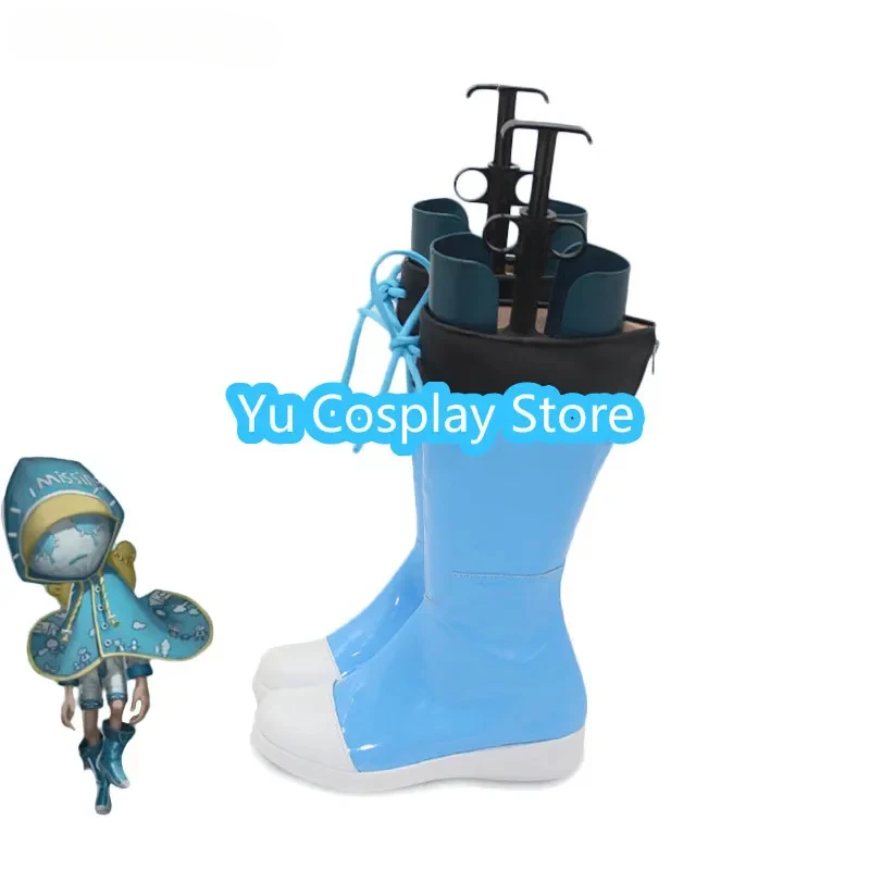 Game Identity V Axe Boy Robbie White Cosplay Shoes PU Leather Shoes Halloween Carnival Boots Cosplay Prop Custom Made