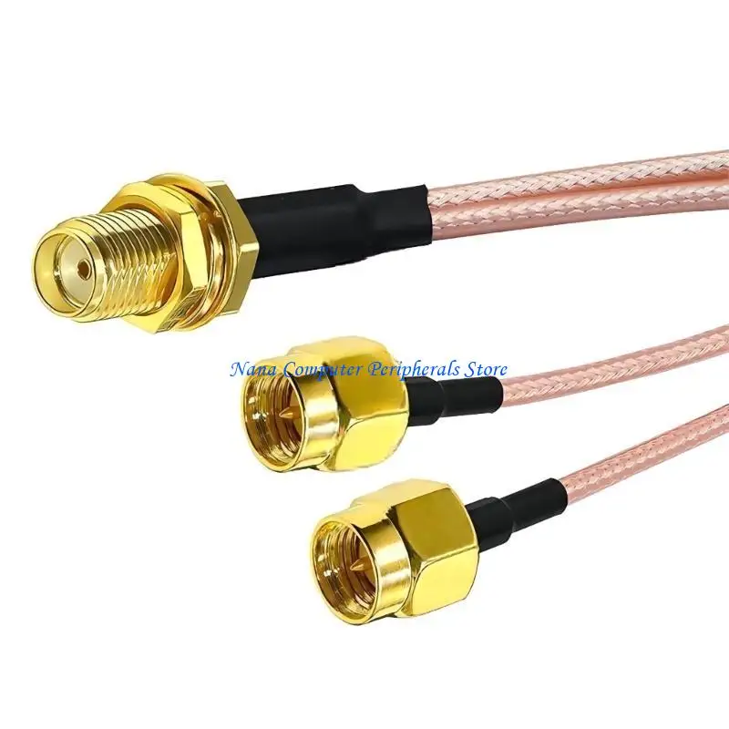 F68C SMA Y Splitters Cable SMA Female to Double Male RG316 Extension Cable Adapters