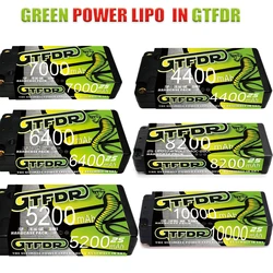 GTFDR 7,6 V 7,4 V 2S 5MM Short HV 7000MAH 6400MAH 5200MAH 4400MAH 8200MAH 10000MAH 9400MAH 120C 150C 140C Аккумулятор Rc Lipo 1/10