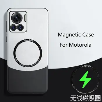 適用於摩托羅拉 Edge 30 Ultra、Moto Edge 30 Pro、30 Fusion 的磁吸式手機殼,奢華矽膠皮革撞色拼接後蓋保護殼 8 最佳銷售 摩托羅拉 Edge 30 Pro 保護殼 - №2