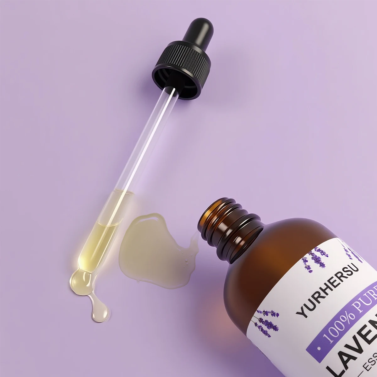 Huile de lavande haute résistance pour l'aromathérapie, soulage le stress et l'anxiété, favorise le 