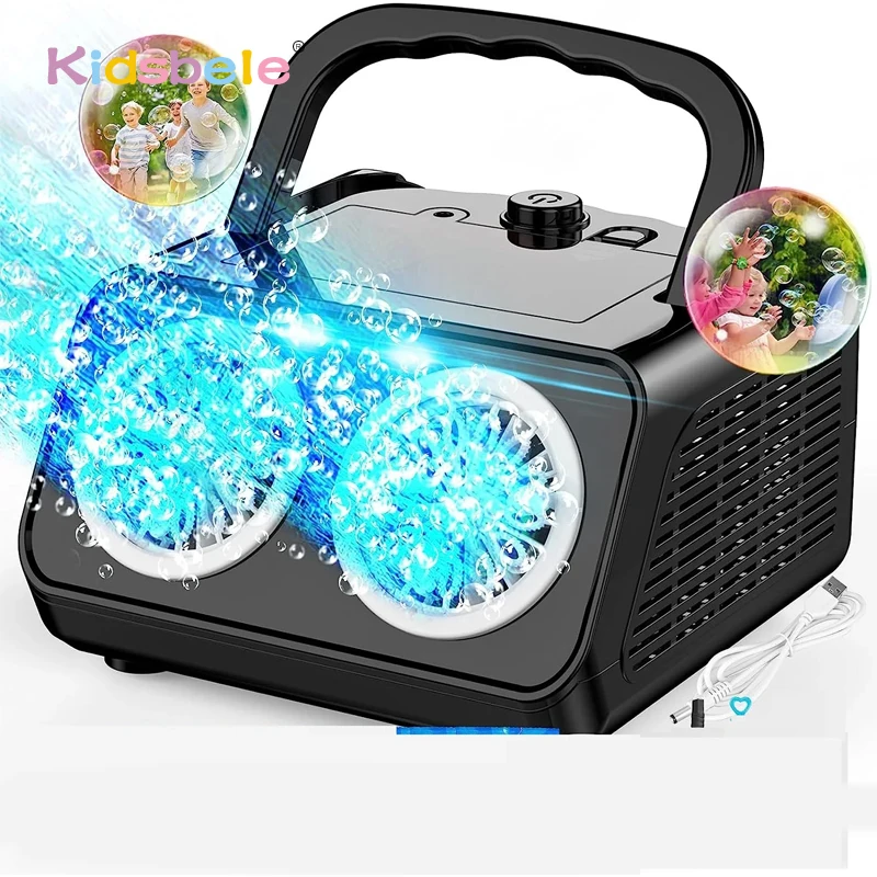 Automatic Bubble Machine, Professional Bubble Maker 2 Modes for Kids 26 Holes Portable Electric Bubble Blower Toys