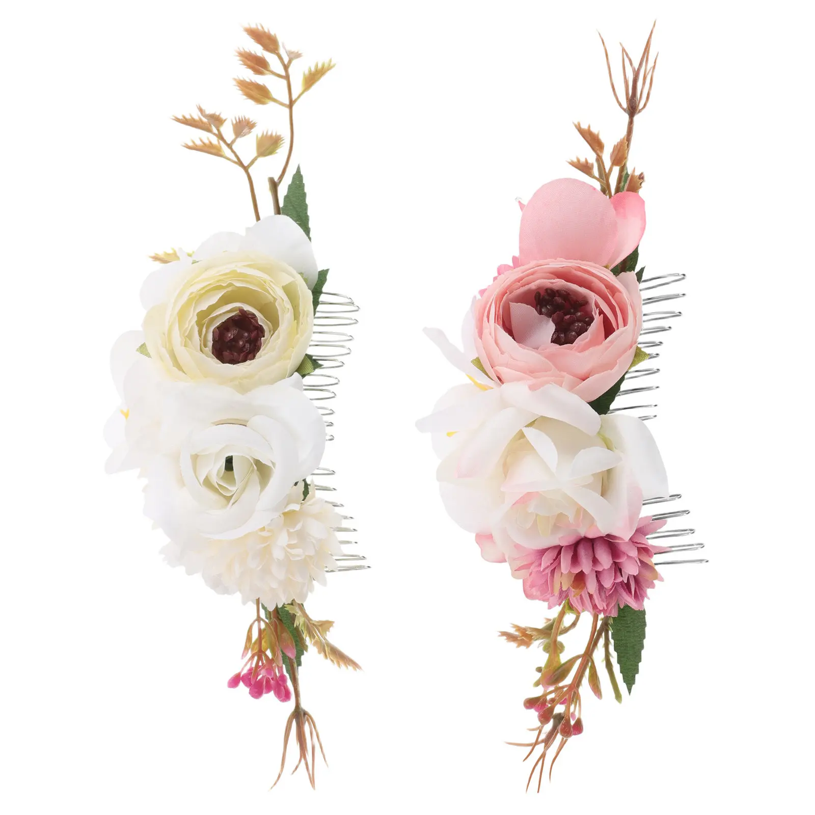 

2 шт. цветочные гребни для волос, свадебные аксессуары, винтажный стиль, элегантное украшение для головы для женщин, для пляжной или деревенской свадьбы, для торжественных мероприятий