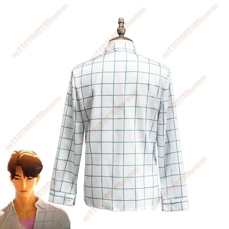 Baru Anime Kpop Pemburu Setan Jinu Saja Anak Laki-laki Soda Pop Pertunjukan Panggung Kemeja Kotak-kotak Kostum Cosplay Blus Pakaian Tari Grup Anak Laki-laki