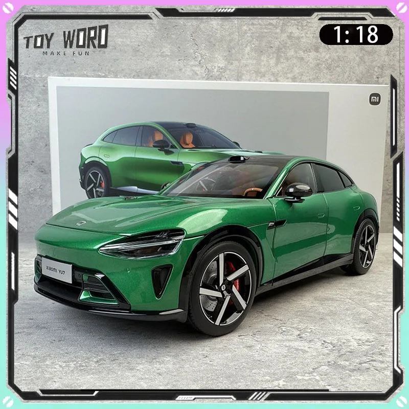 

New In Stock 1:18 Su7 Ultra Yu7 Simulation Alloy Micro Diecasting Luminous Car Model Customized Toys Collection Ornament Gift