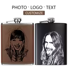 פלאסק נירוסטה מעוצב 227 מ"ל | מתאים לחריטה ומיתוג אישי