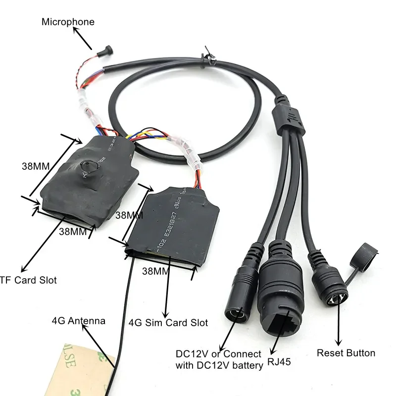 Diy Camhi 5MP 3G 4G SIM Lte IP Camera Module 5MP IMX335 1920P imx307 2MP Wireless MINI 4G Audio TF Card Slot