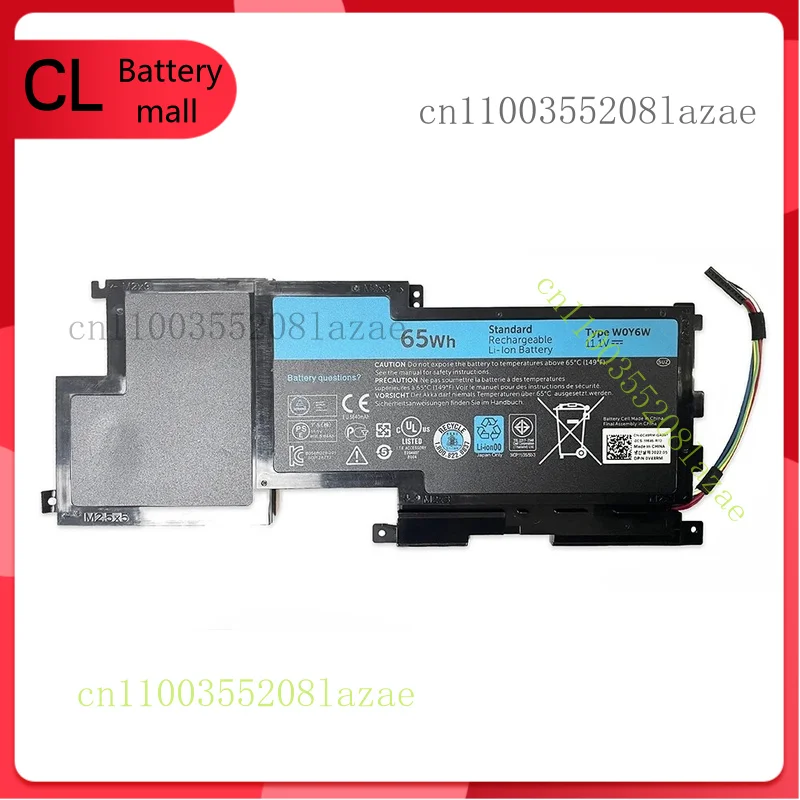 

W0Y6W Battery For XPS 15 15-L521X 15-3828 3NPC0 09F233 XPS15-3828 WOY6W T1G6P