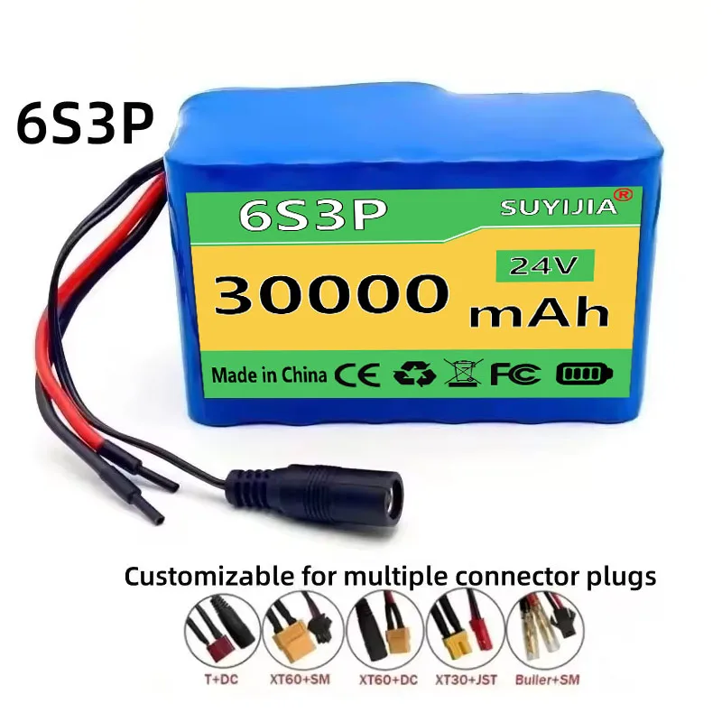 

Batterie Au Lithium 24V 30Ah 6s3p 18650, Batterie Lithium-ion 24V 30000mAh, 6s3p Original 6s3p 18650 Lithium Original