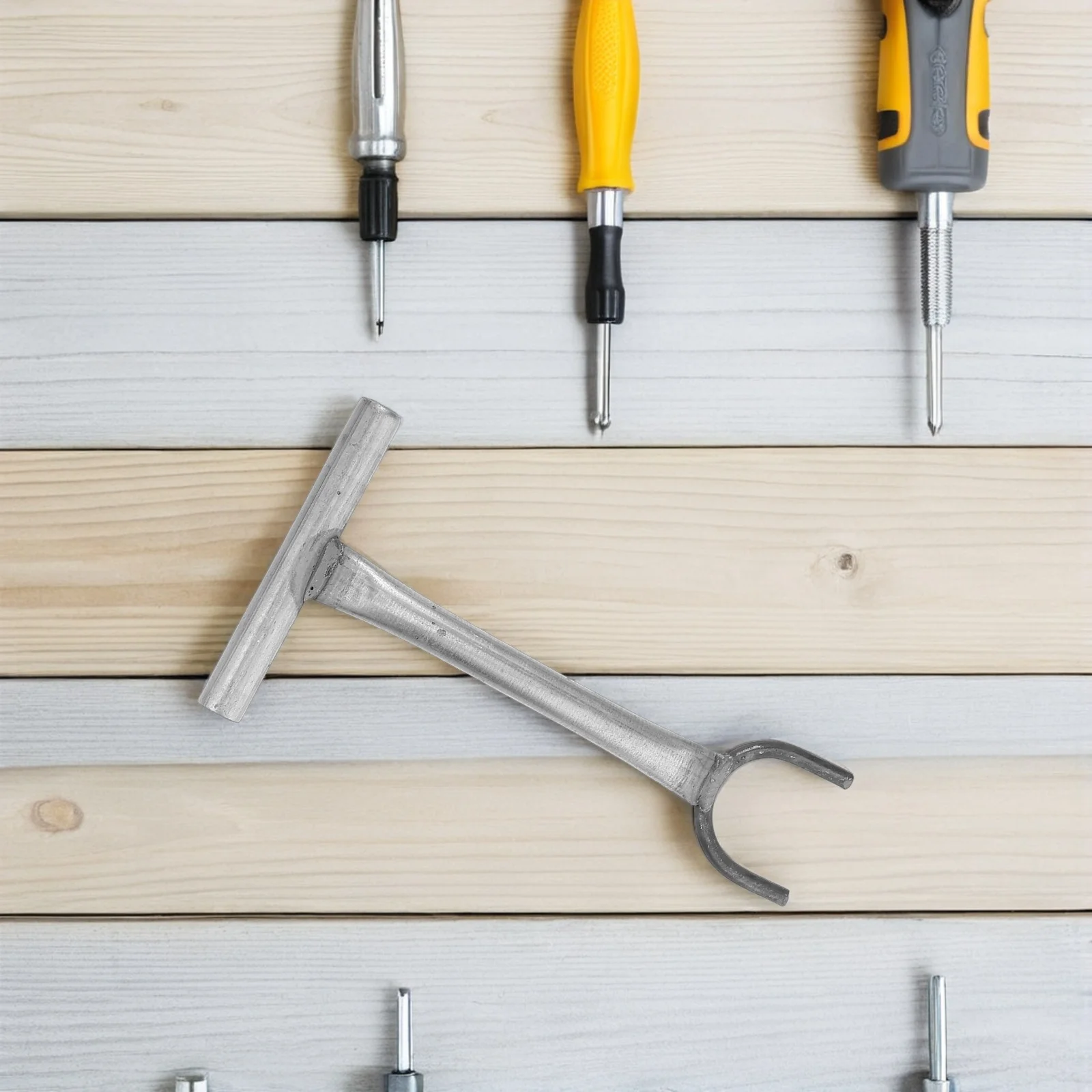 

Water Valve Shutoff Tool 27Cm Extended -Shaped Wrench For Deep Buried Valves Emergency Plumbing Repair Long Handle