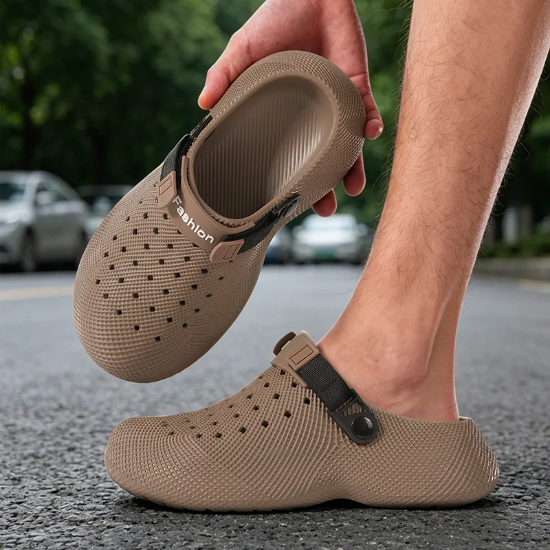New EVA Men Sandals Couple Soft Hollow Garden Shoes Women Designer Hole Slipper Sneakers Beach Water Shoes Slip on Foam Runner view 5