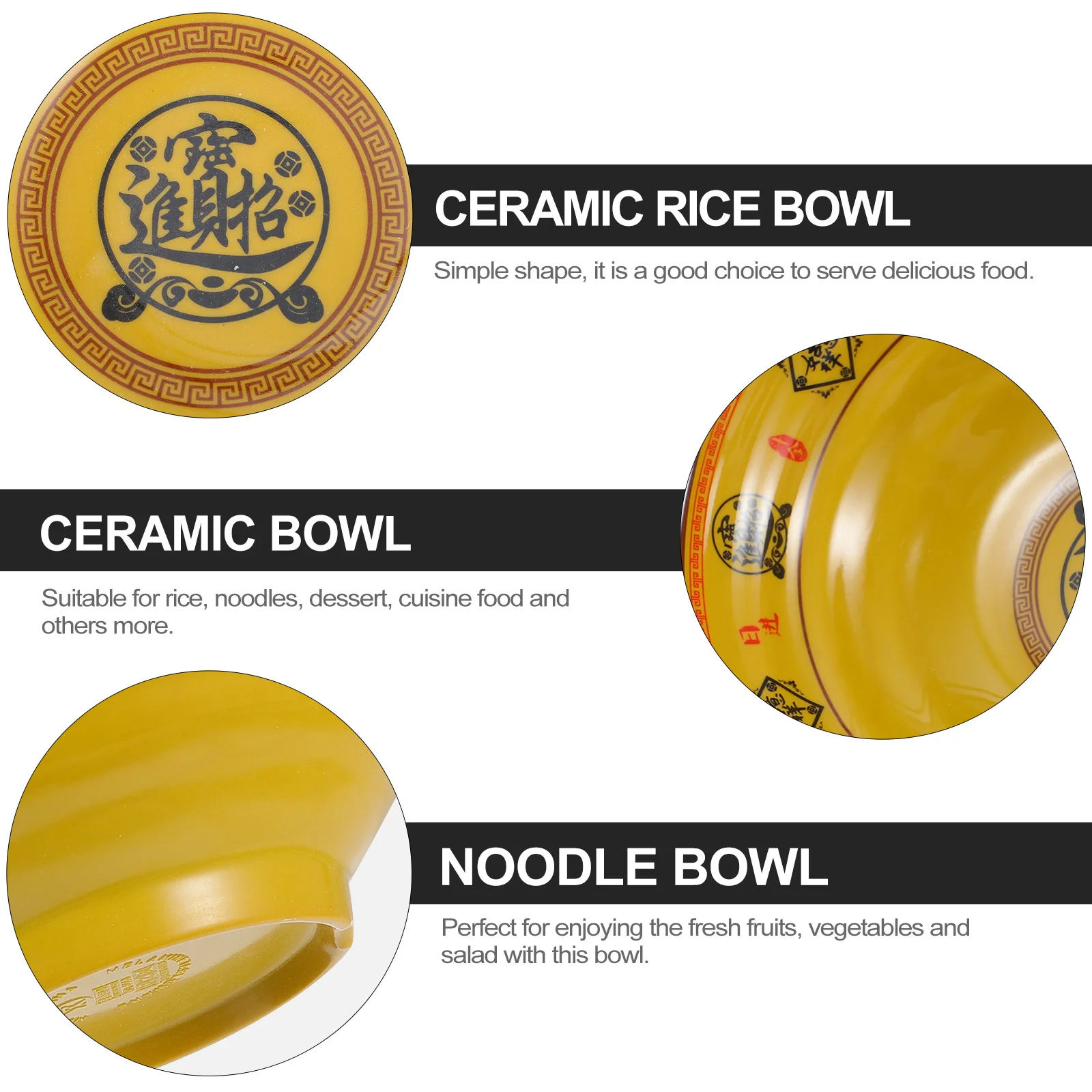 

Japanese Ramen Bowl Large Noodle Soup Container Food Grade Tableware For Ramen Noodles Salads Hot Meals Porcelain