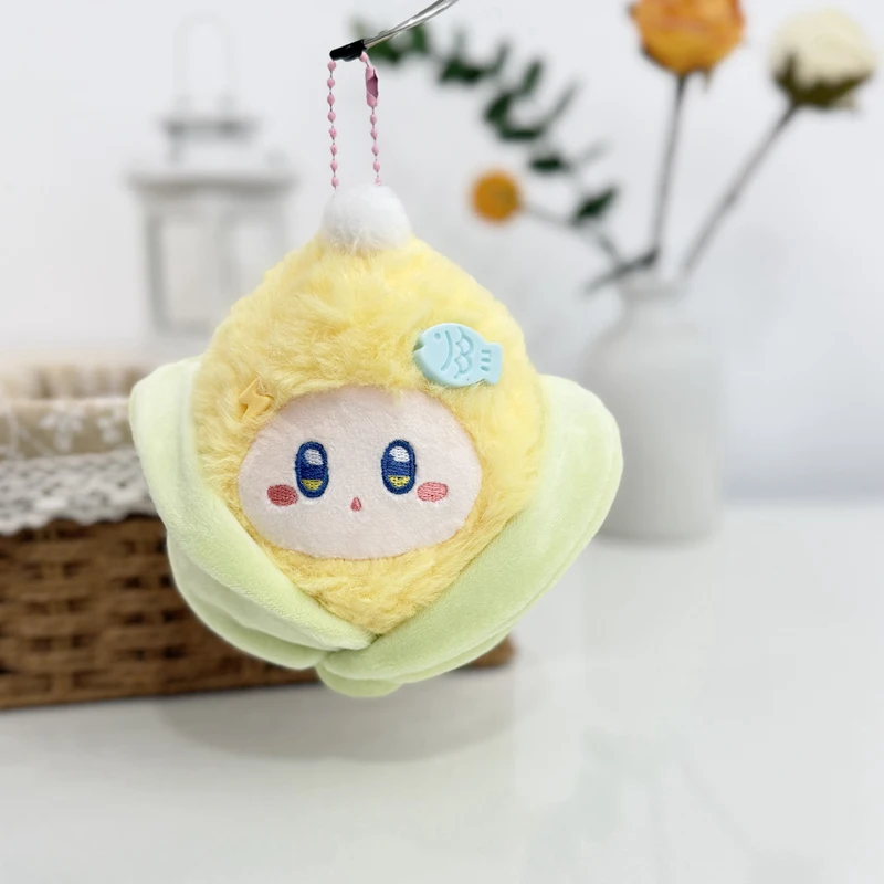 15 cm cartoon maïs pluche sleutelhanger schattige antropomorfe groente rugzak hanger voor kinderen kerst verjaardagscadeau