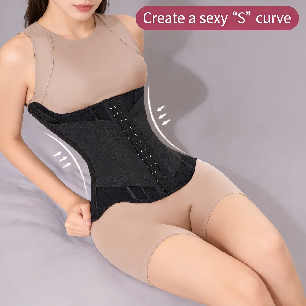 1PCS Waist Trainer for Women Corset Shapewear Tummy Control Sport Workout Waist Cincher Body Shaper Hooks